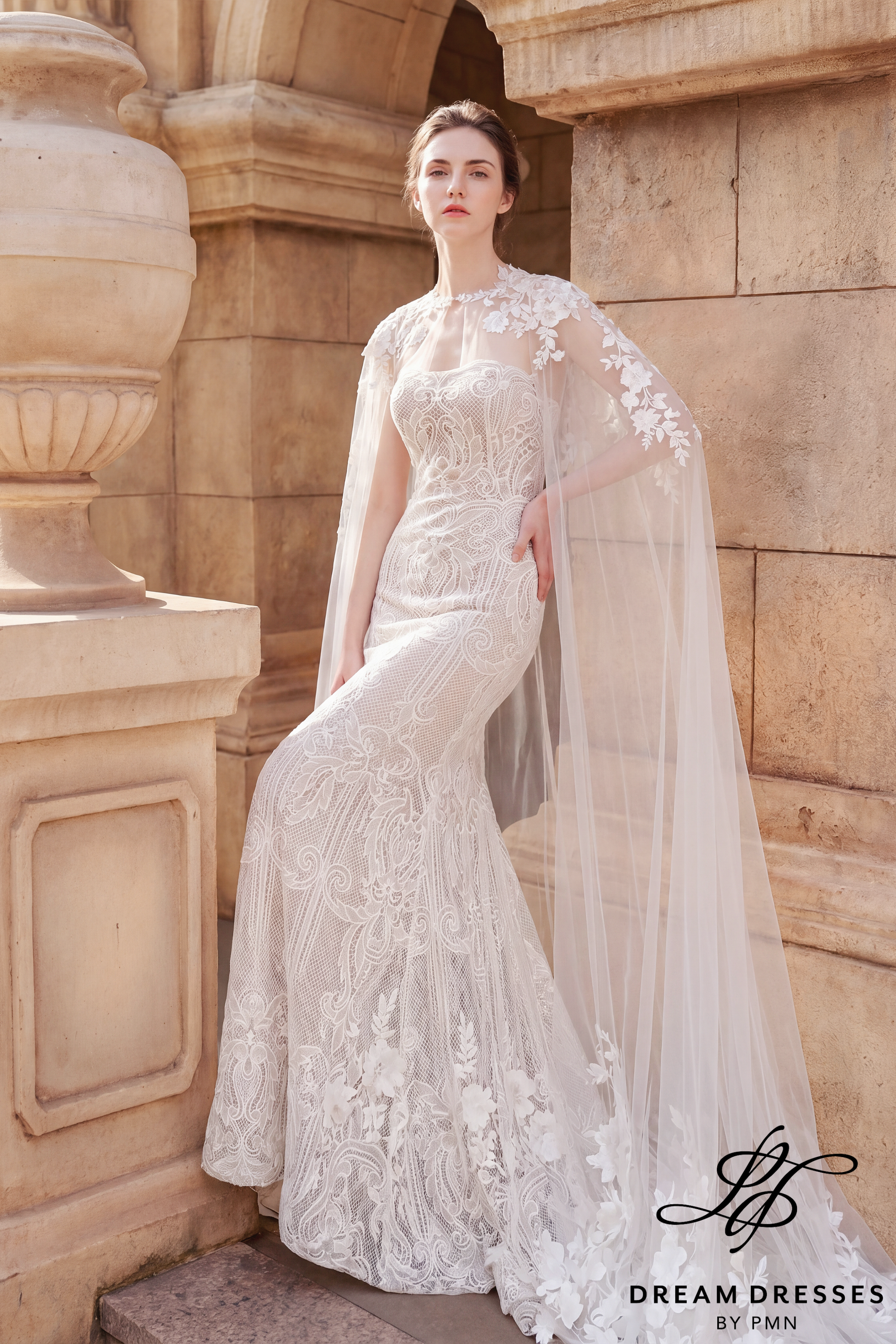 Chapel Bridal Cape Veil (#SERAPH)