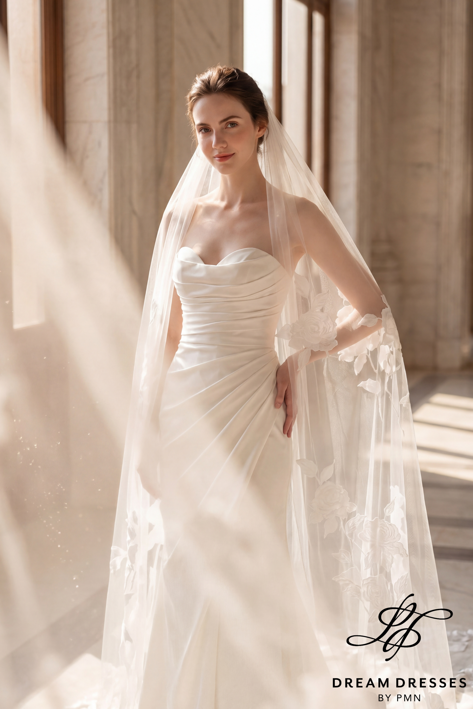 Silk Satin Mermaid Wedding Dress with Slit (#SOLACE)
