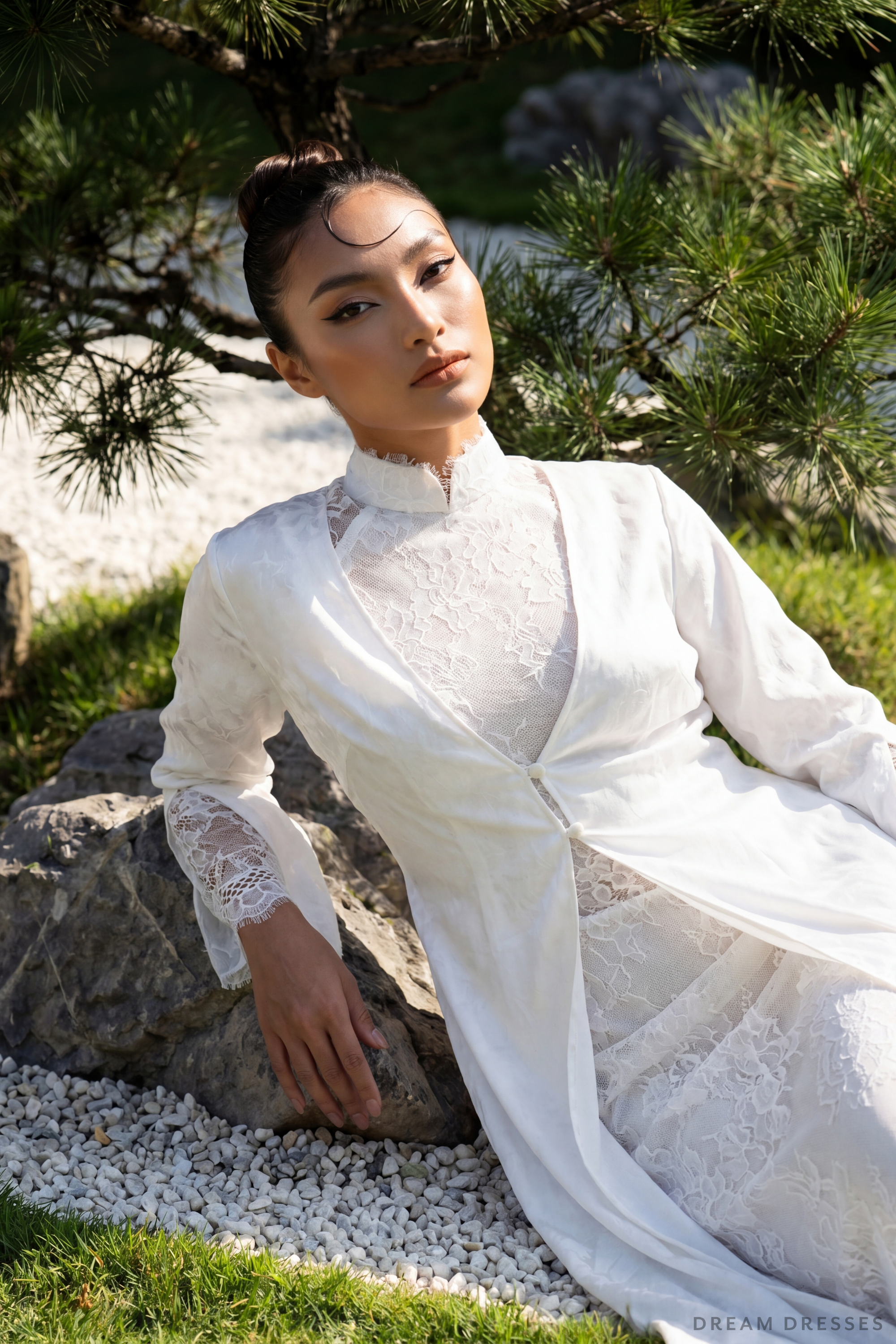 Ao Dai Overcoat | Vietnamese Bridal Cape (#ELYSIAN)