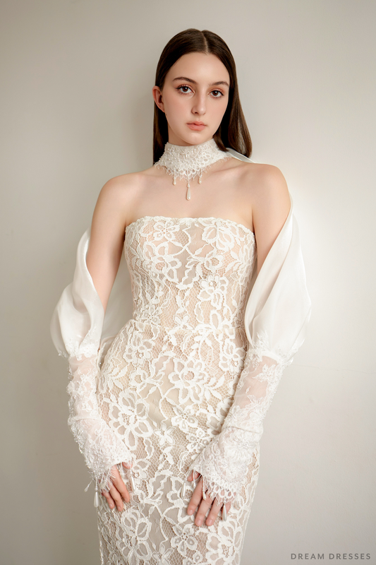 High Fashion Organza Bridal Cape (#LEALIA) - Dream Dresses by P.M.N.