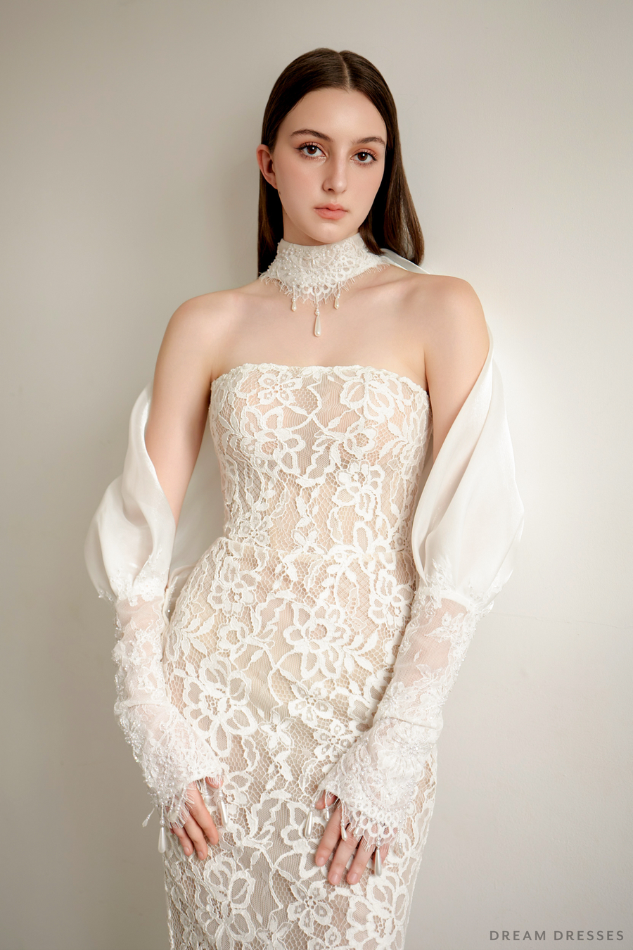 High Fashion Organza Bridal Cape (#LEALIA) - Dream Dresses by P.M.N.