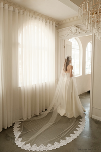 Mantilla Lace Veil (#KASSIDY) - Dream Dresses by P.M.N.