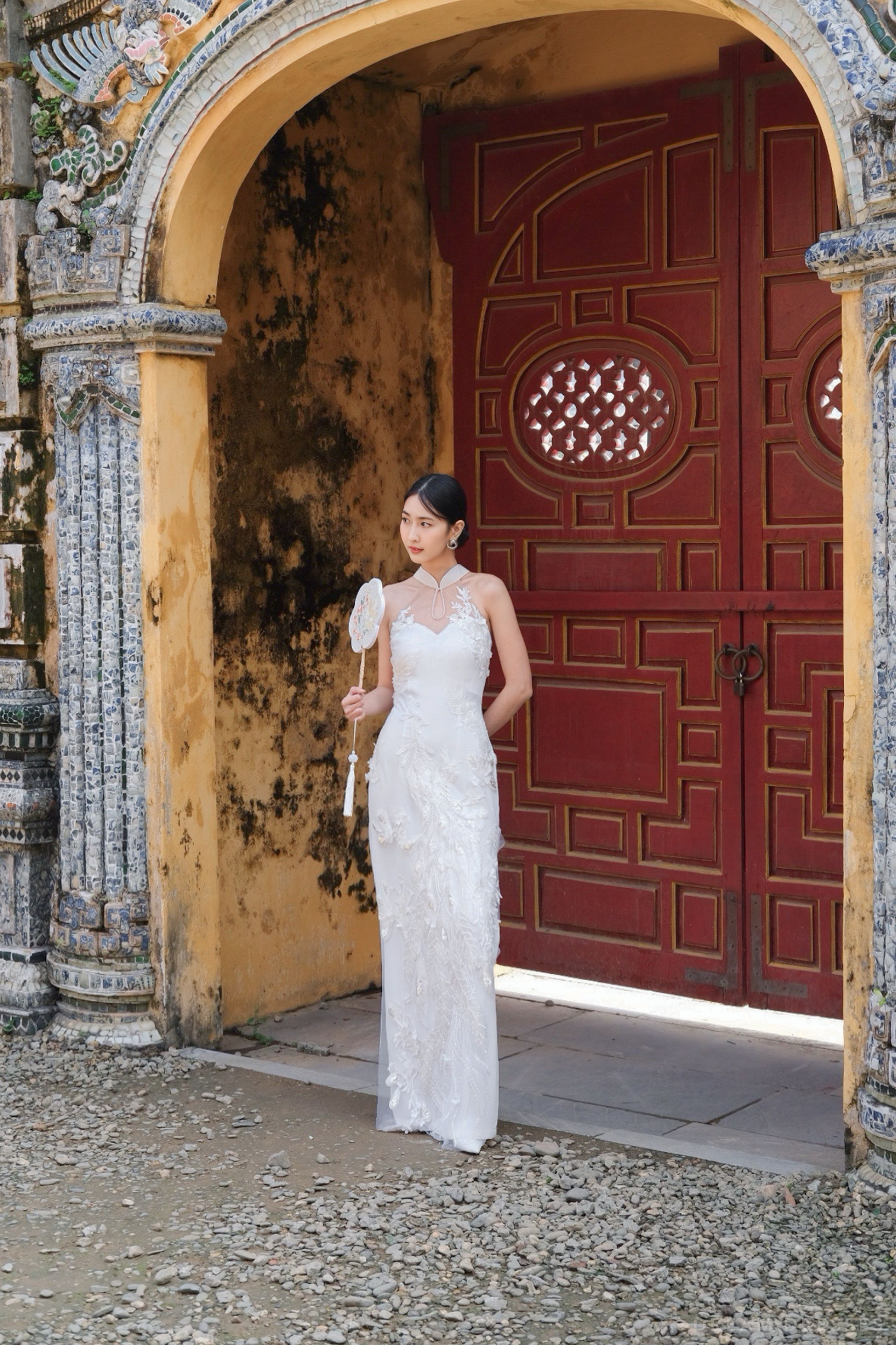 White Bridal Cheongsam | Couture Lace Modern Cheongsam (#JULIA) - Dream Dresses by P.M.N.
