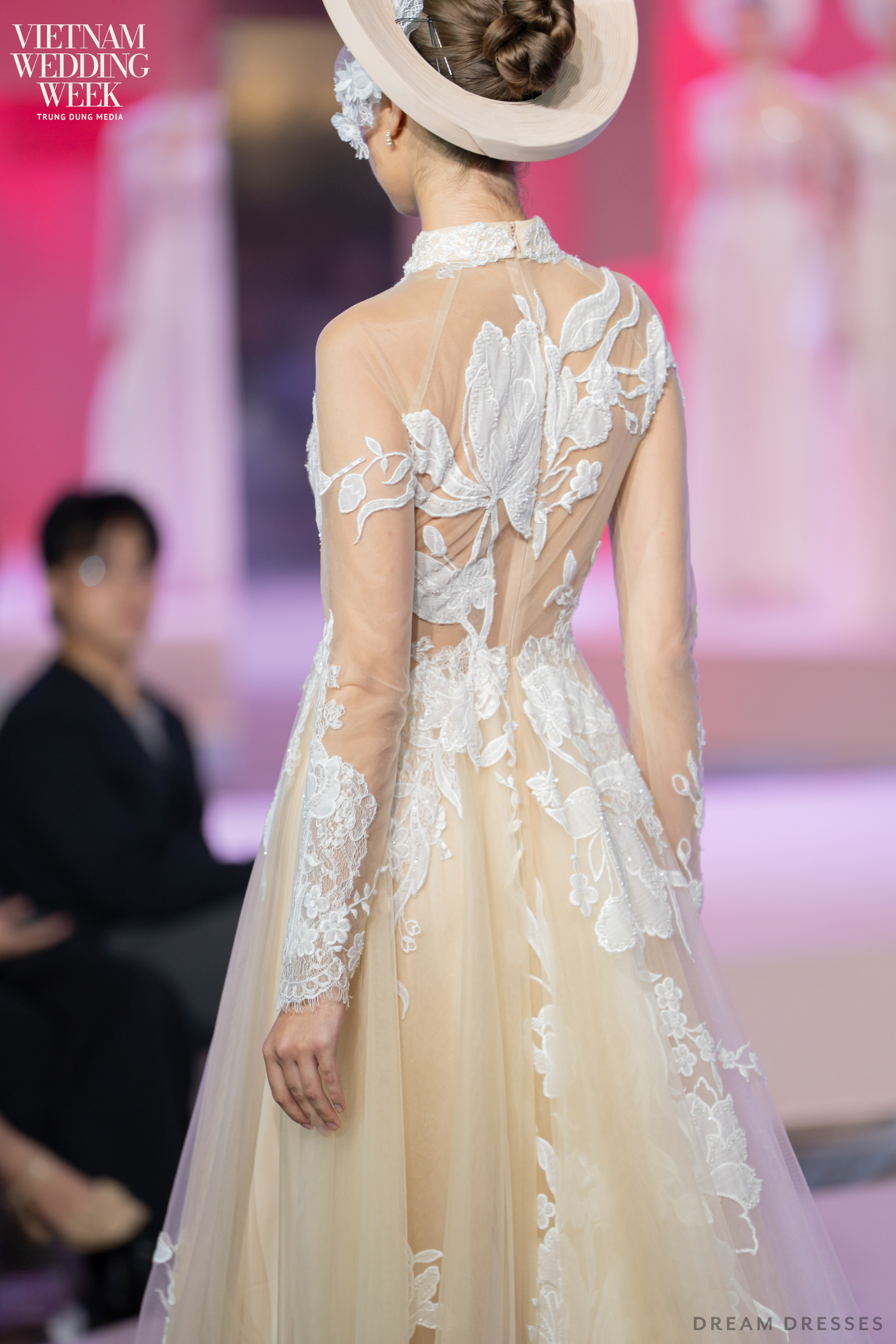 Champagne Bridal Ao Dai | Modern Vietnamese Bridal Dress (#TULIPE)