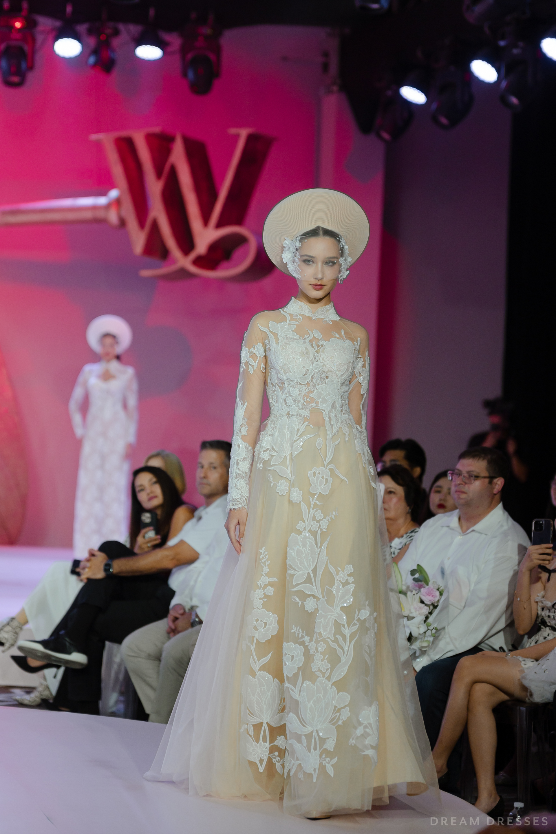 Champagne Bridal Ao Dai | Modern Vietnamese Bridal Dress (#TULIPE) - Dream Dresses by P.M.N.