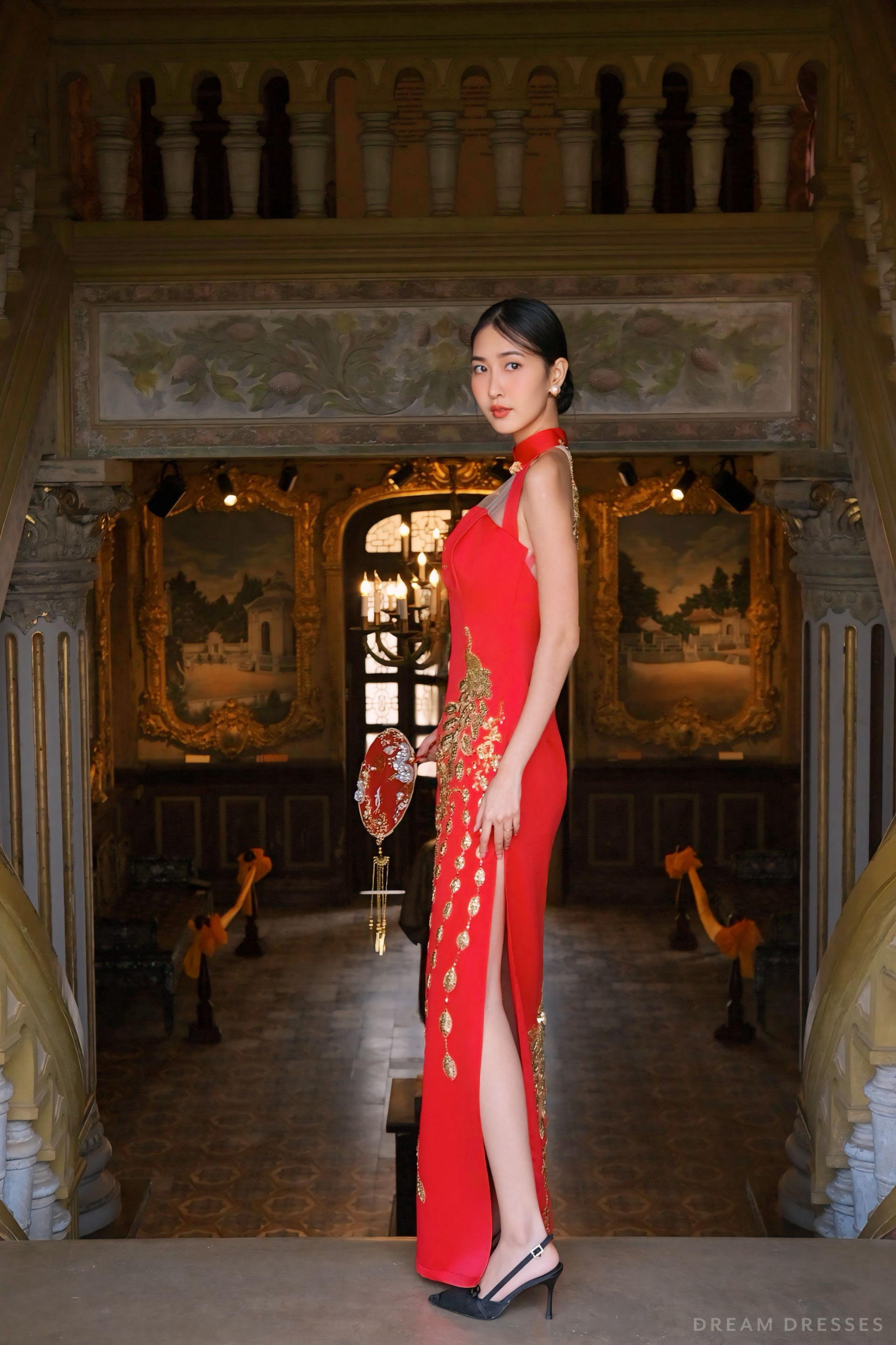 Red Bridal Cheongsam | Red Qipao Bridal Gown (#MAE) - Dream Dresses by P.M.N.