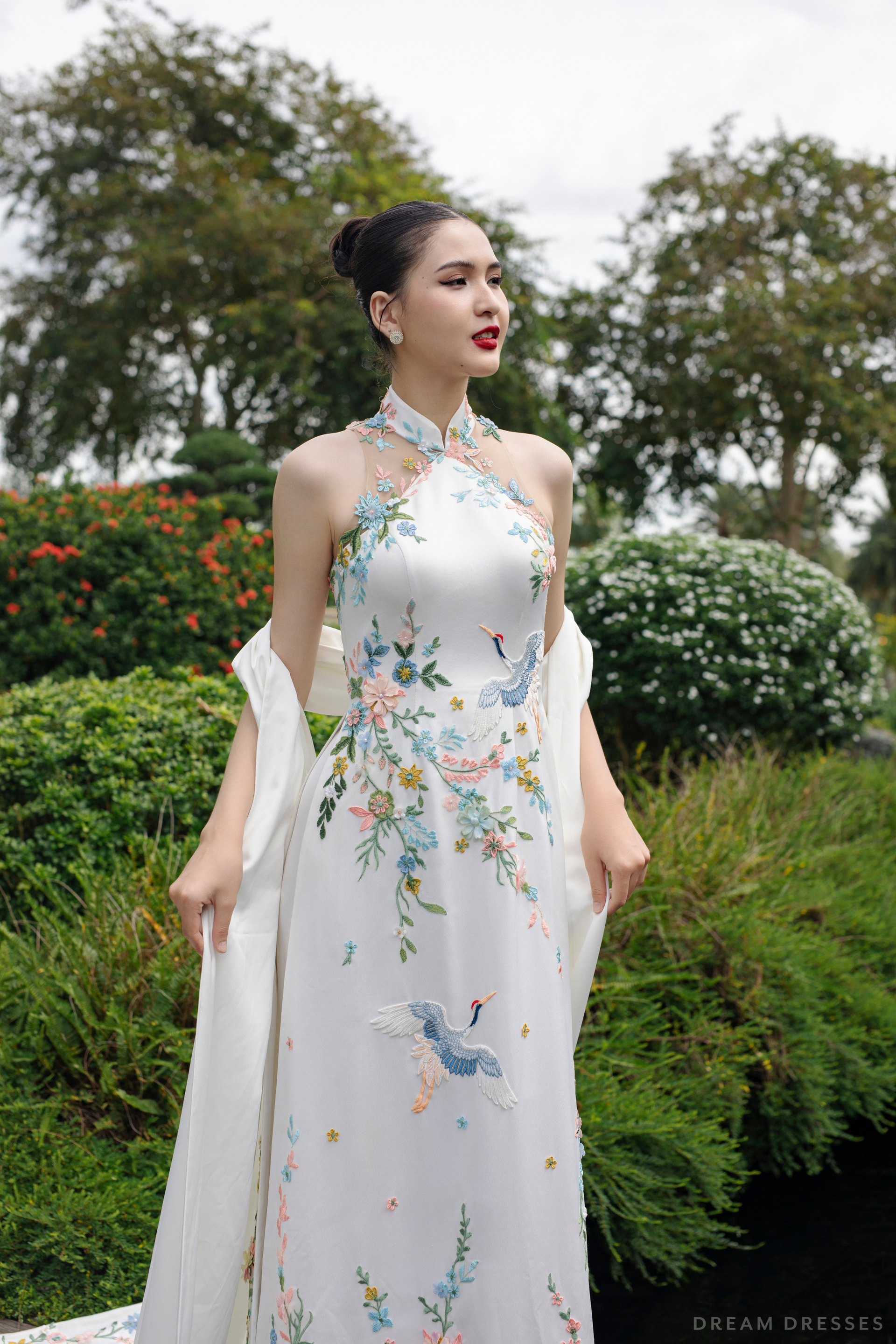 Cheongsam-Inspired Ao Dai | Vietnamese Bridal Dress (#LIEU) - Dream Dresses by P.M.N.