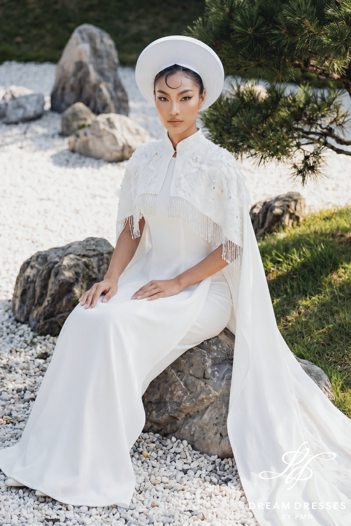 Ao Dai Bridal Cape (#TRUC)