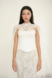 Cathedral Bridal Cape Veil (#ARIA) - Dream Dresses by P.M.N.