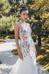 Modern Cheongsam-Inspired Bridal | Couture Lace Modern Cheongsam Bridal Dress (#YAO) - Dream Dresses by P.M.N.