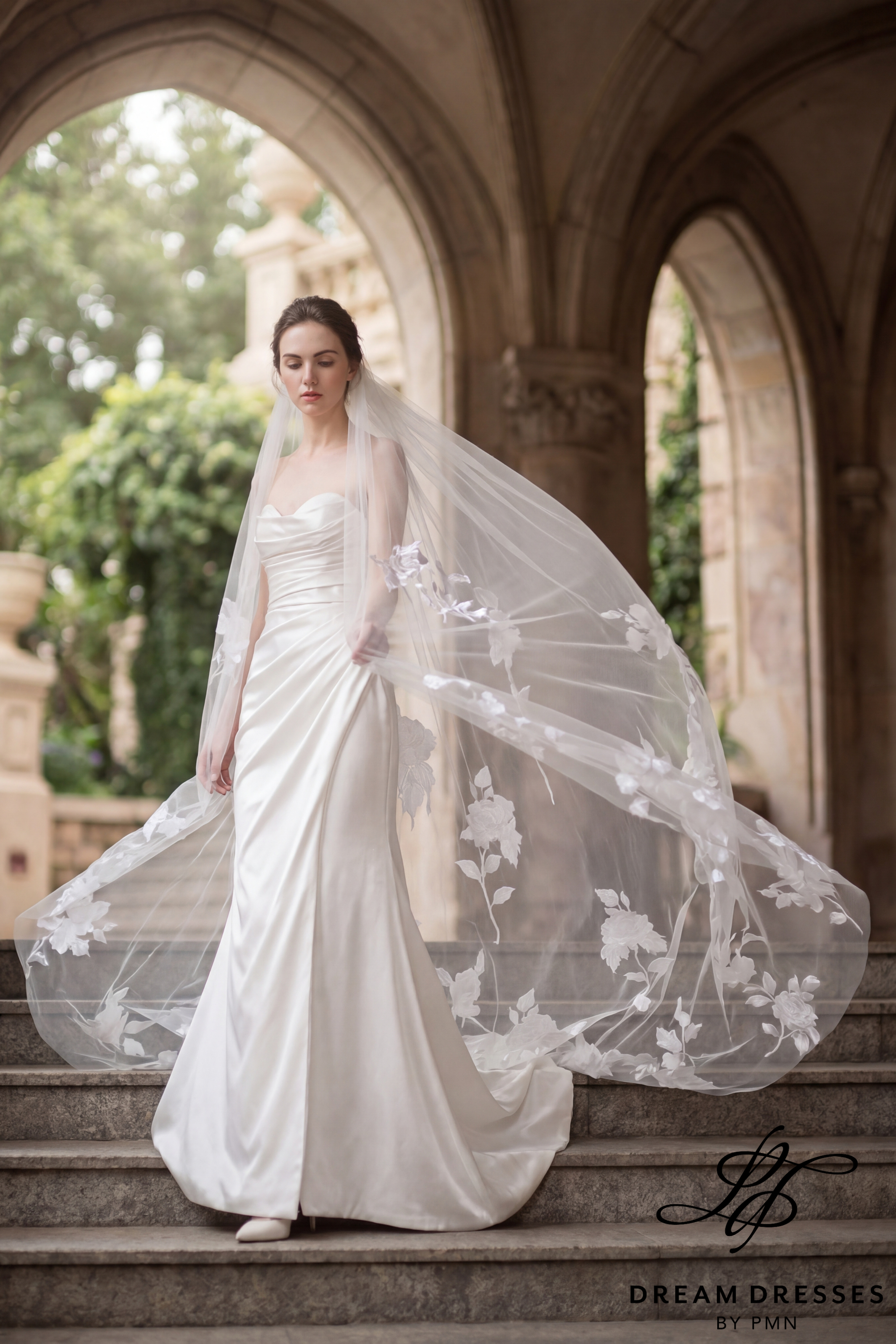 Silk Satin Mermaid Wedding Dress with Slit (#SOLACE)