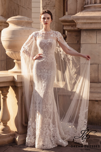 Chapel Bridal Cape Veil (#SERAPH)