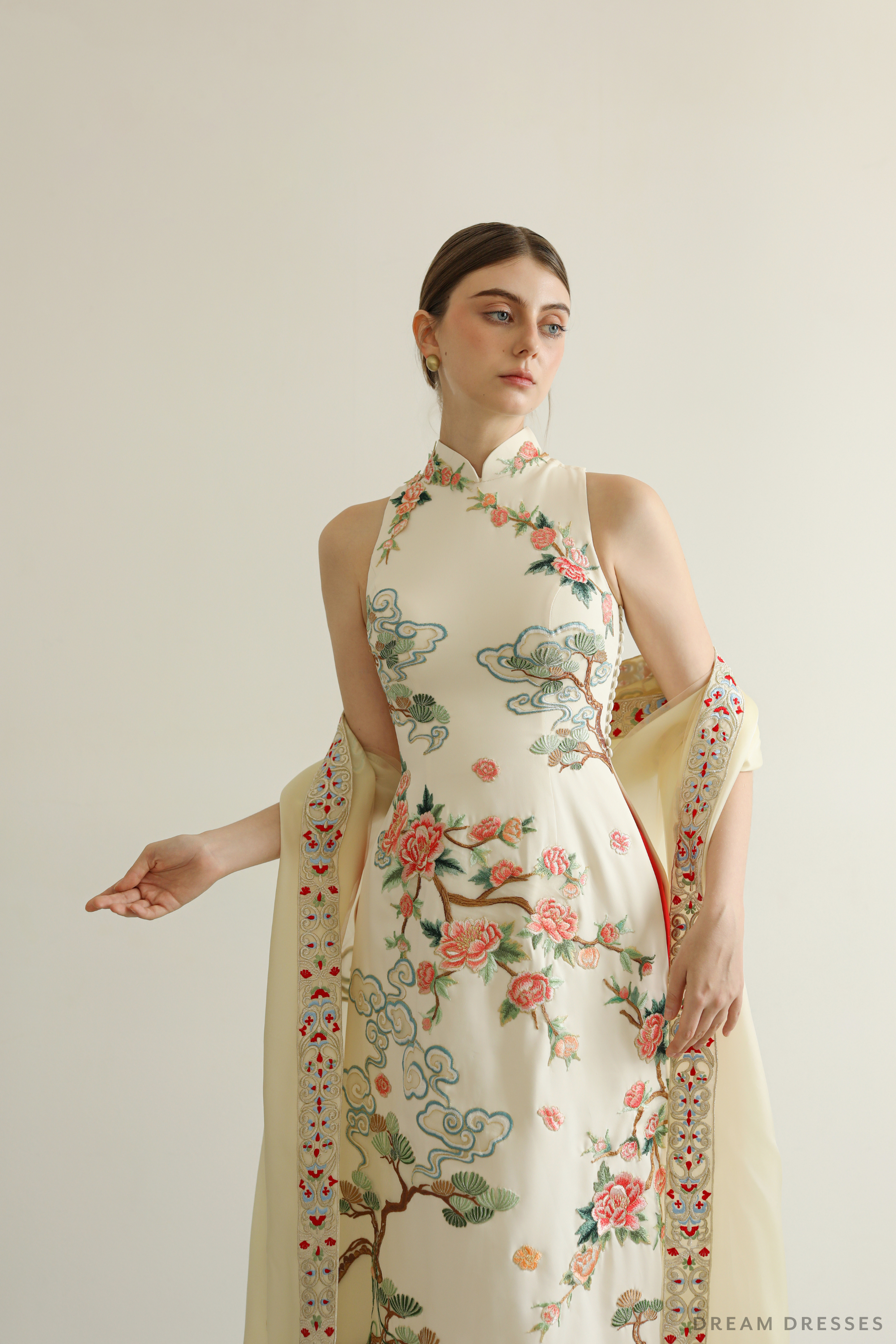 Cheongsam-Inspired Ao Dai | Vietnamese Bridal Dress (#KENZELL) - Dream Dresses by P.M.N.