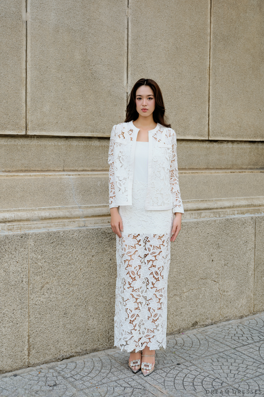 Rehearsal Dinner Lace Dress (#PANDORA) - Dream Dresses by P.M.N.