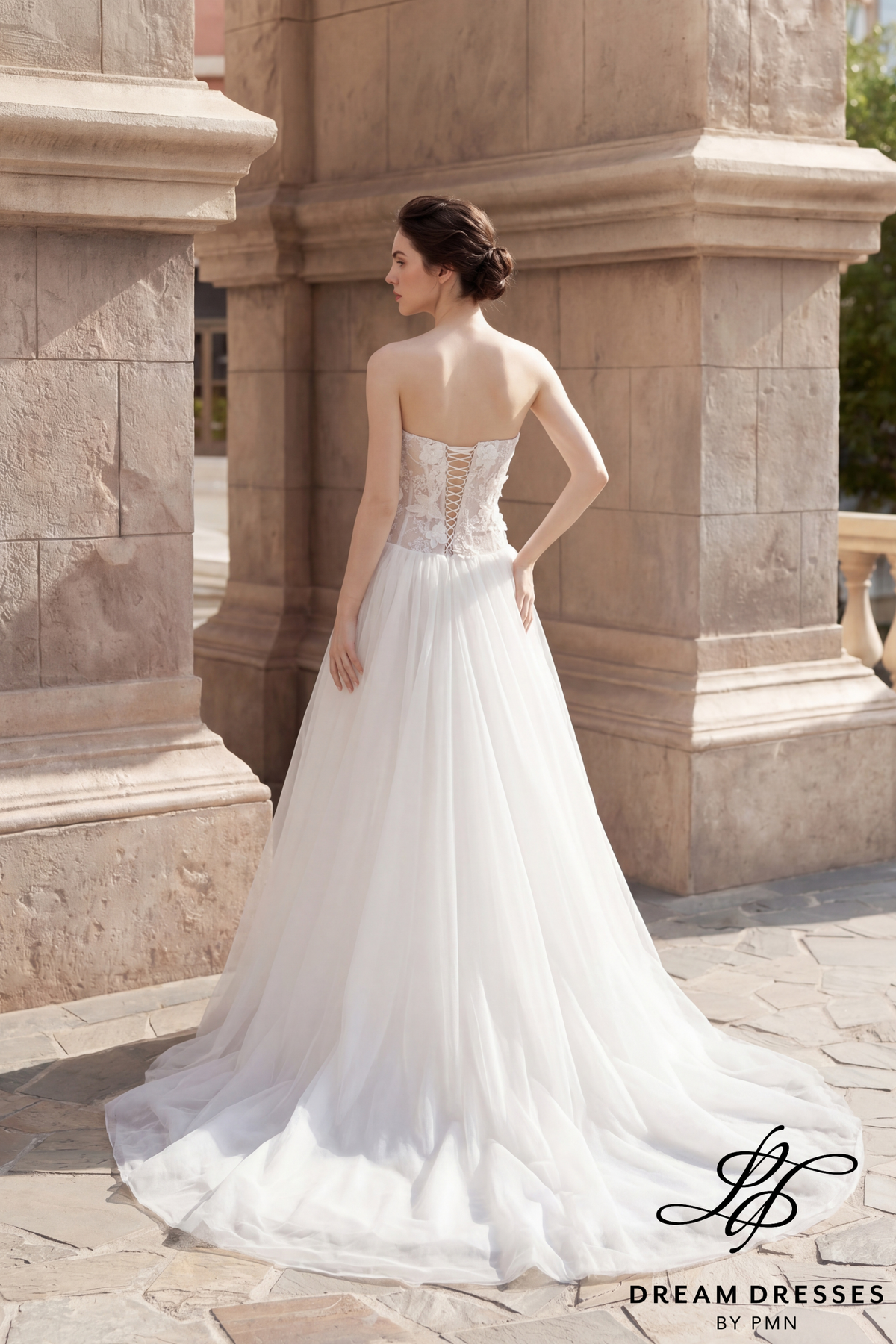 Drop Waist Lace Wedding Dress (#ATELIER) - Dream Dresses by P.M.N.
