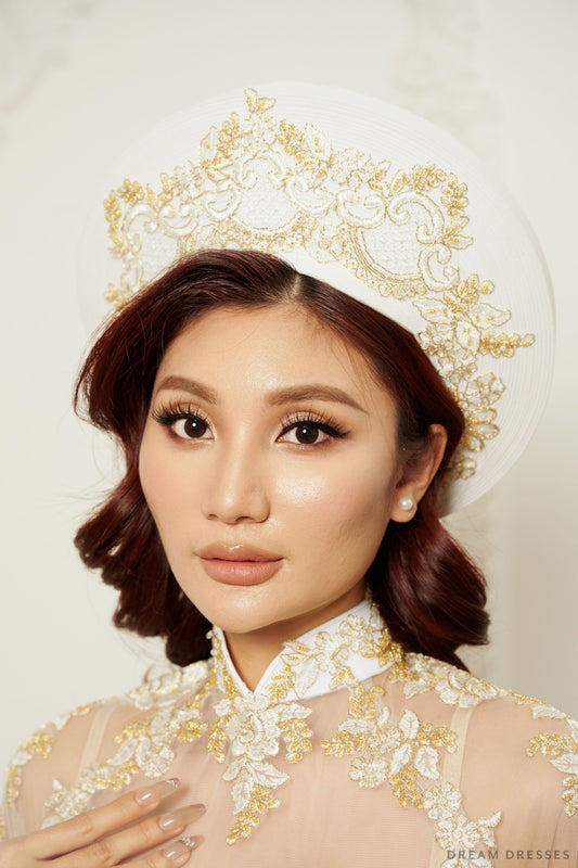 Ao Dai Hat | Vietnamese Bridal Hat (#KEXIN) - Dream Dresses by P.M.N.
