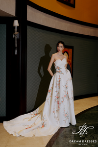 Asian-inspired Ball Gown Wedding Dress (#YIXUAN)