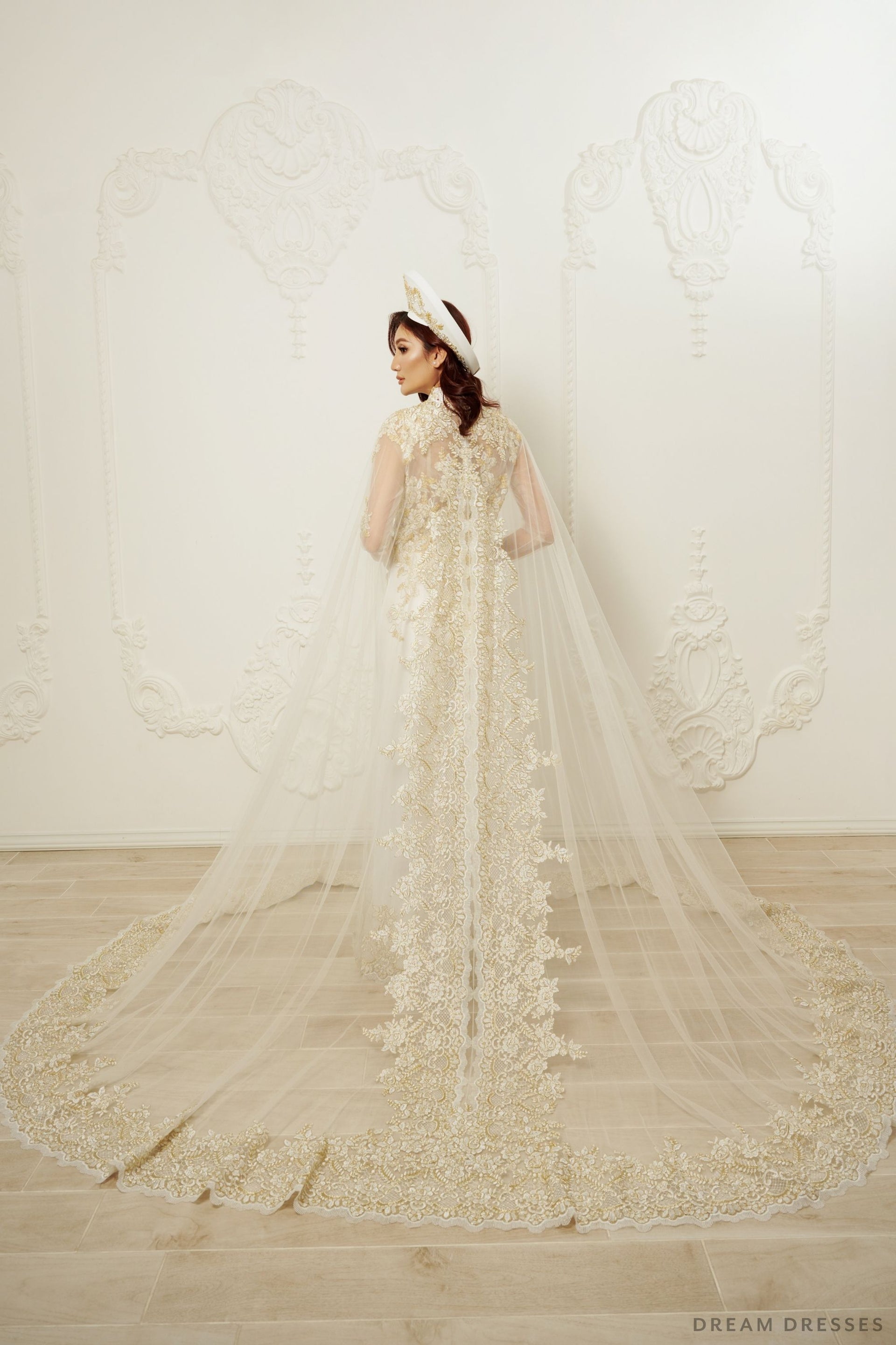 Ao Dai OverCoat | Traditional Vietnamese Bridal OverCoat (#DANDAN) - Dream Dresses by P.M.N.