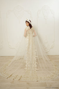 Ao Dai OverCoat | Traditional Vietnamese Bridal OverCoat (#DANDAN) - Dream Dresses by P.M.N.