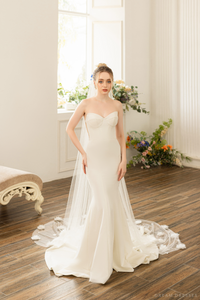 Cathedral Bridal Veil With 3D Flowers (#AMIE) - Dream Dresses by P.M.N.