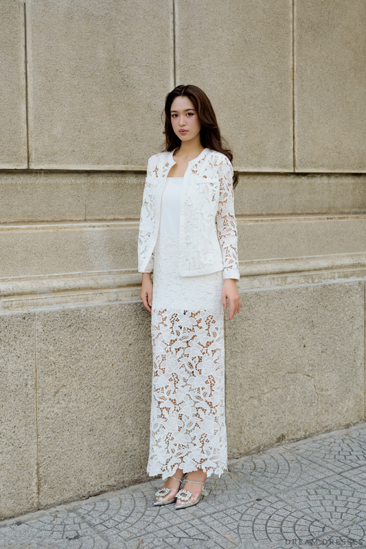 Rehearsal Dinner Lace Dress (#PANDORA) - Dream Dresses by P.M.N.