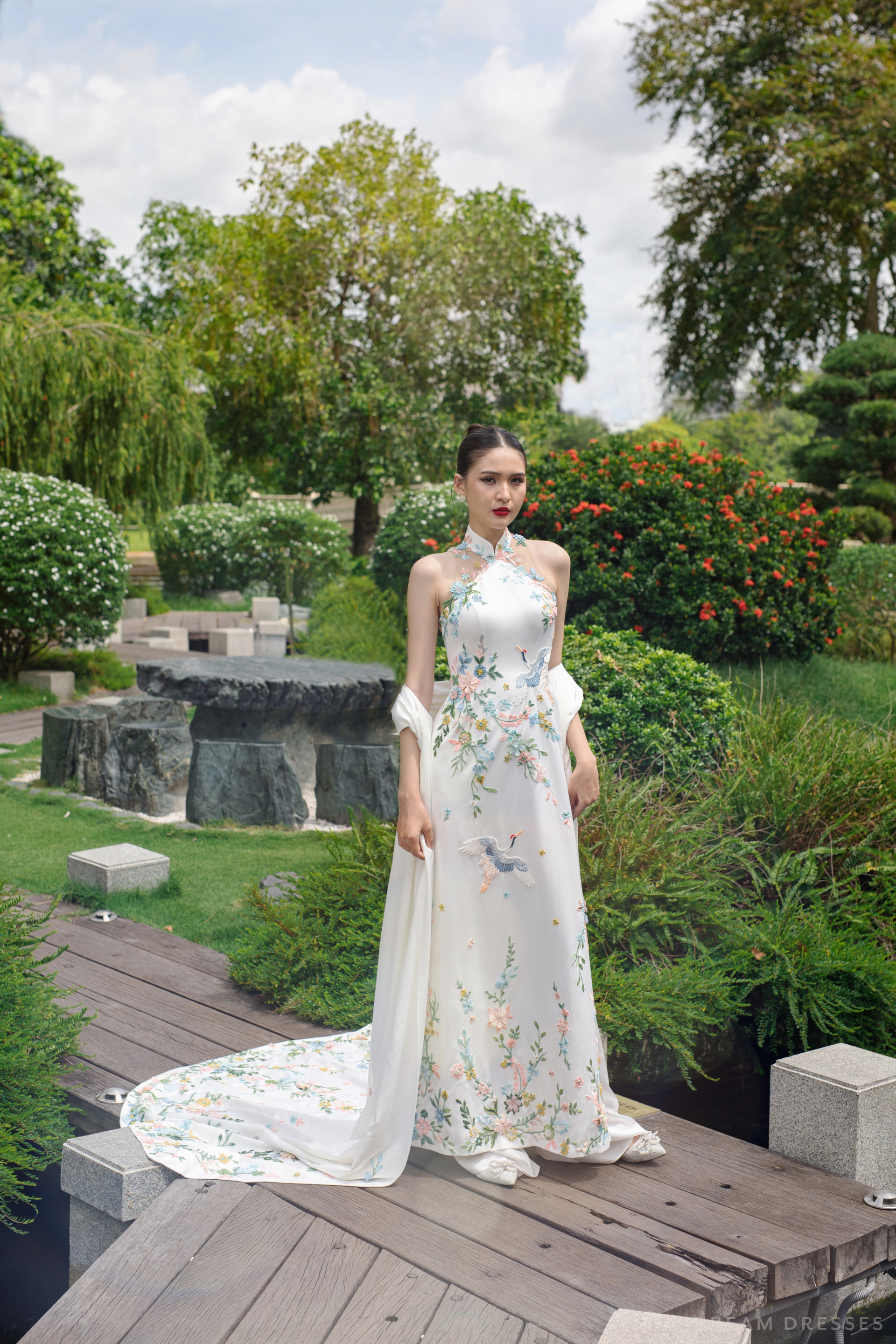 Cheongsam-Inspired Ao Dai | Vietnamese Bridal Dress (#LIEU) - Dream Dresses by P.M.N.