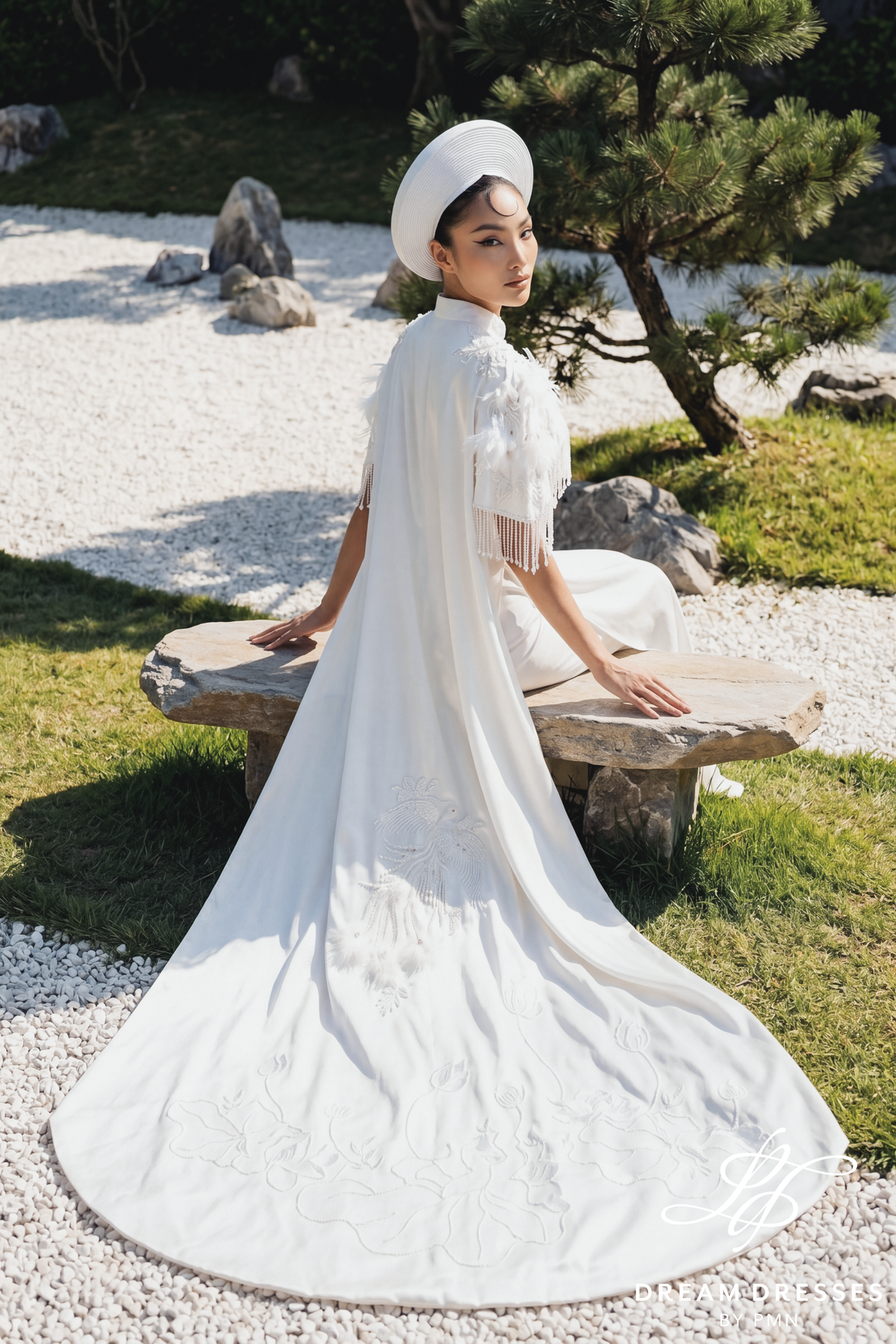 Ao Dai Bridal Cape (#TRUC)
