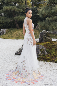 Modern Cheongsam-Inspired Bridal | Couture Lace Modern Cheongsam Bridal Dress (#YAO) - Dream Dresses by P.M.N.