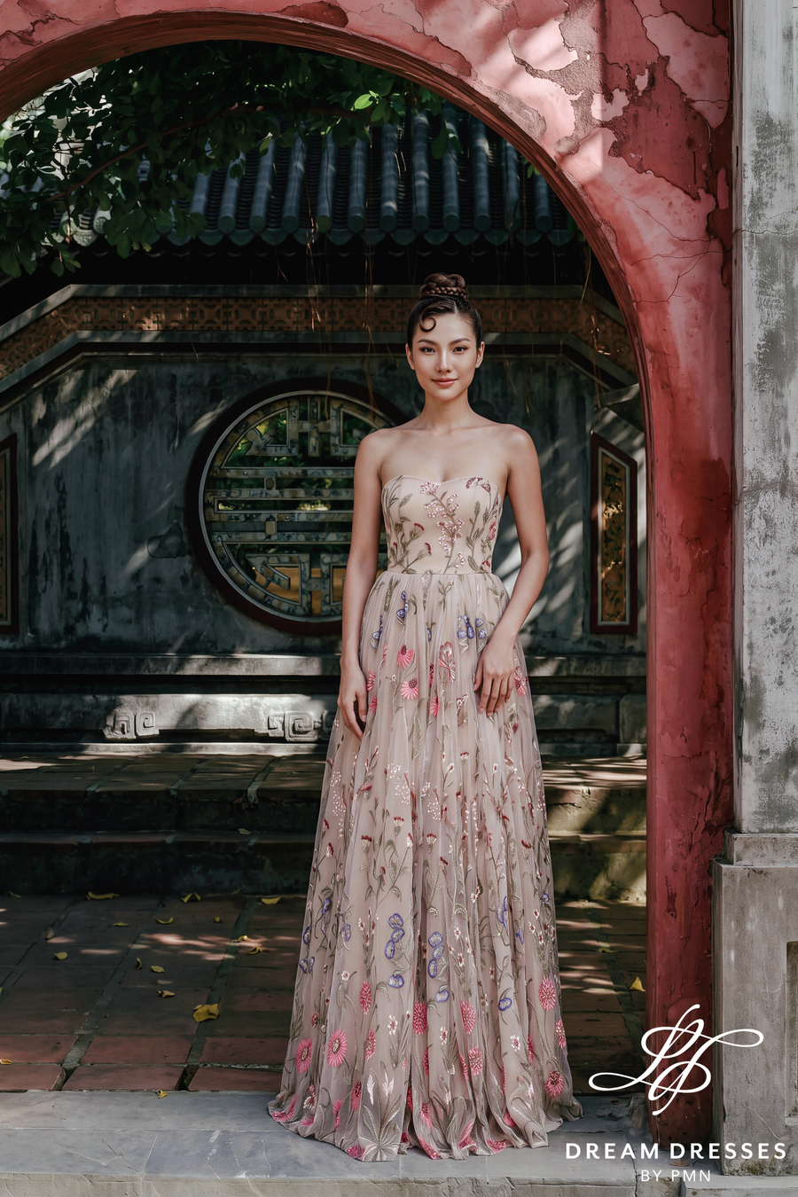 Fully Floral Lace  Wedding Dress with Corset (#SAN)