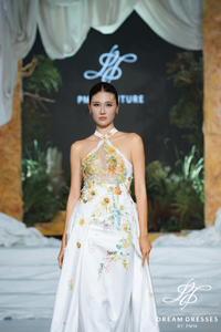Asian-Inspired Floral Wedding Dress (#MEIYUE)