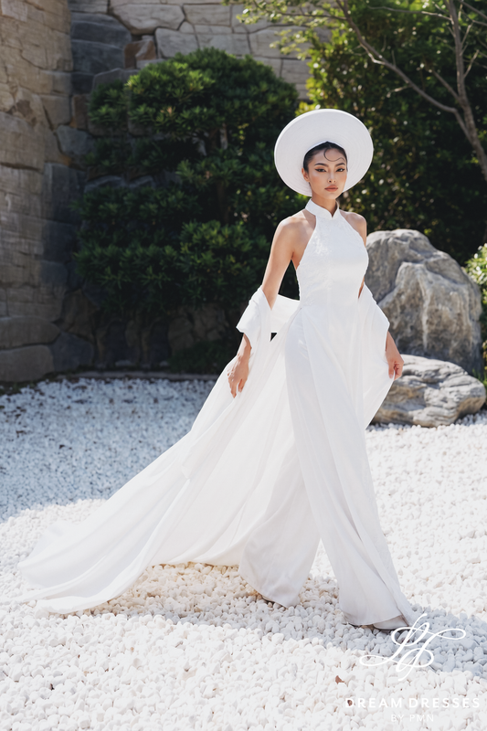 Cheongsam-Inspired Ao Dai | Vietnamese Bridal Dress (#ANNHIEN) - Dream Dresses by P.M.N.