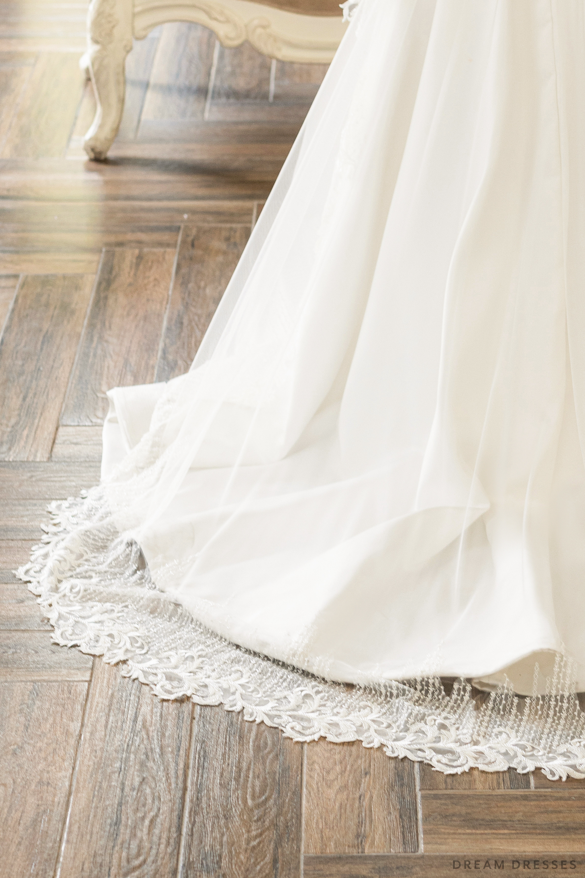 Two Layers Bridal Veil with Sequins Lace (#MALLORIE) - Dream Dresses by P.M.N.