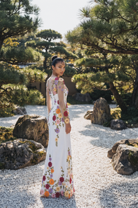 Floral Embroidered Long Sleeve Gown (#YULISA) - Dream Dresses by P.M.N.