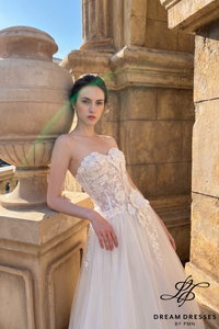 Drop Waist Lace Wedding Dress (#ATELIER) - Dream Dresses by P.M.N.