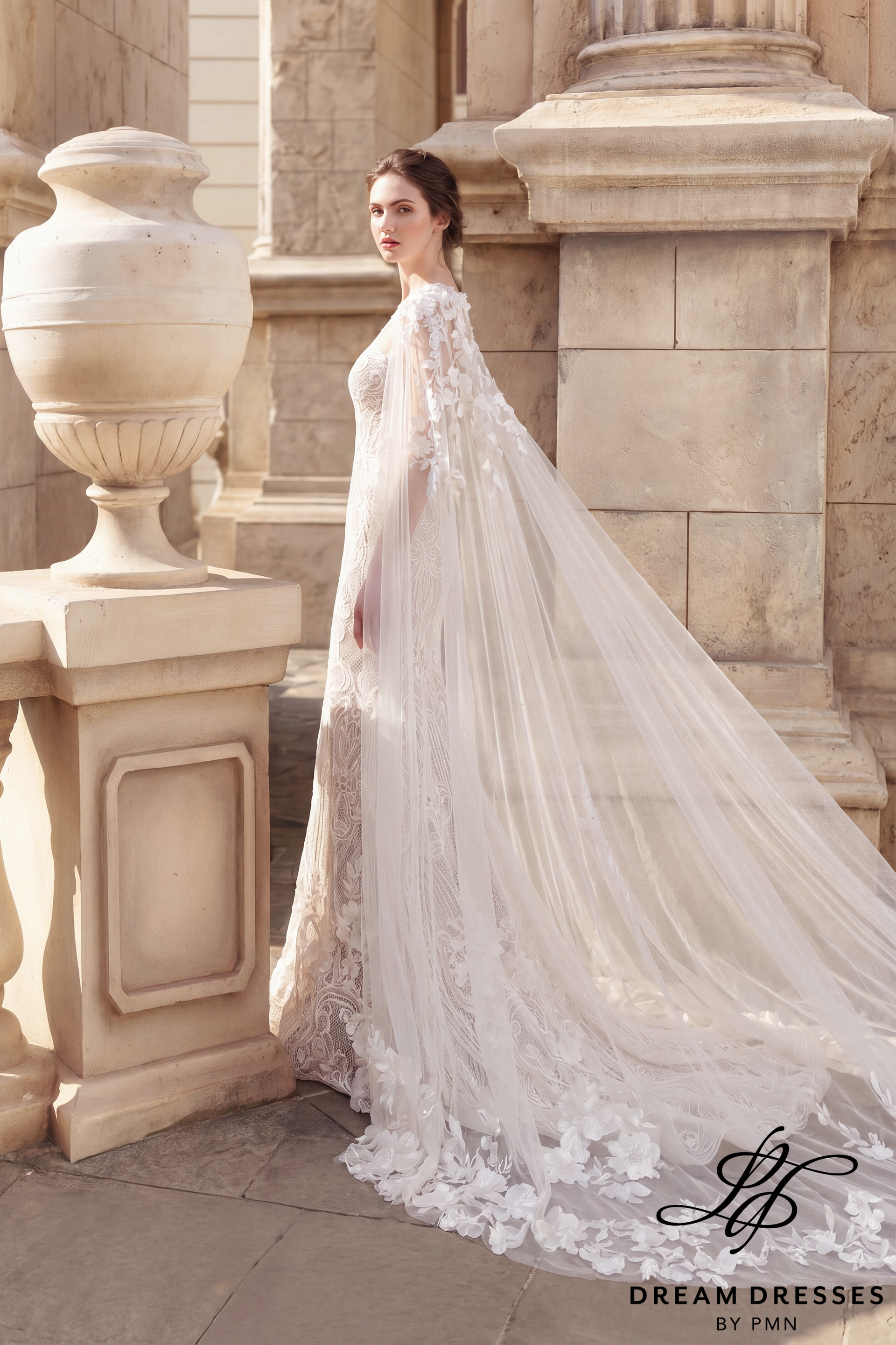 Chapel Bridal Cape Veil (#SERAPH)