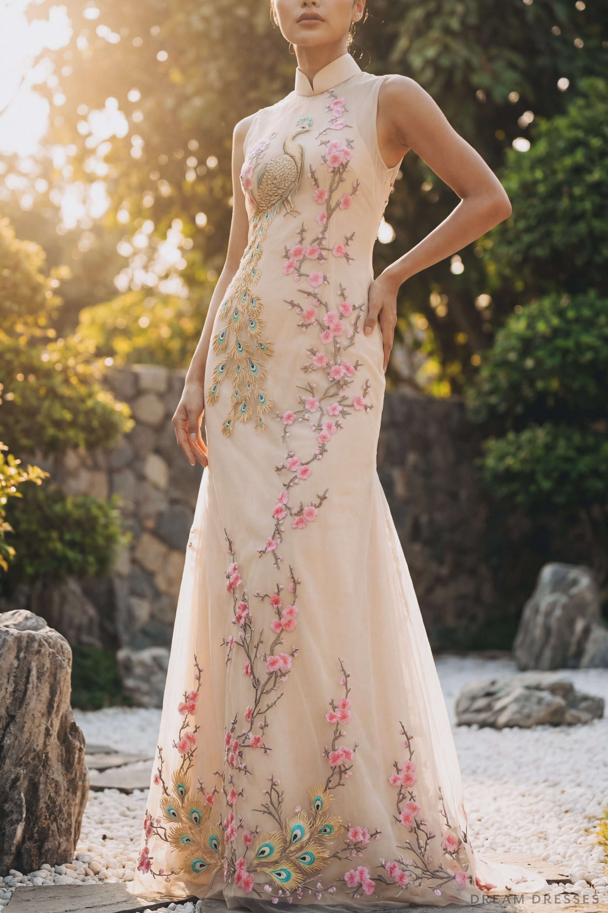 Bridal Cheongsam | Couture Lace Modern Cheongsam Bridal Dress (#XIAN)