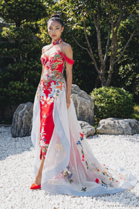 Chinese Cheongsam Wedding Dress | Red Modern Cheongsam Bridal Dress (#QIN) - Dream Dresses by P.M.N.