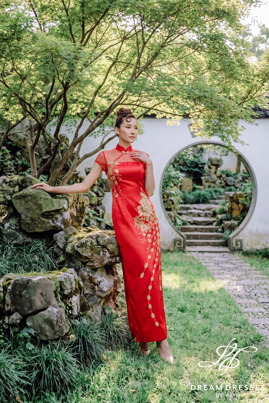 Red Chinese Qipao Wedding Dress (#ZHENYU) - Dream Dresses by P.M.N.