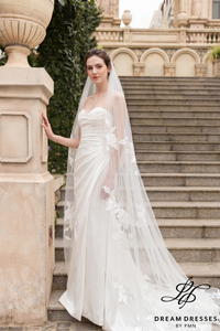 Silk Satin Mermaid Wedding Dress with Slit (#SOLACE)