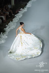 Asian-Inspired Floral Wedding Dress (#MEIYUE)