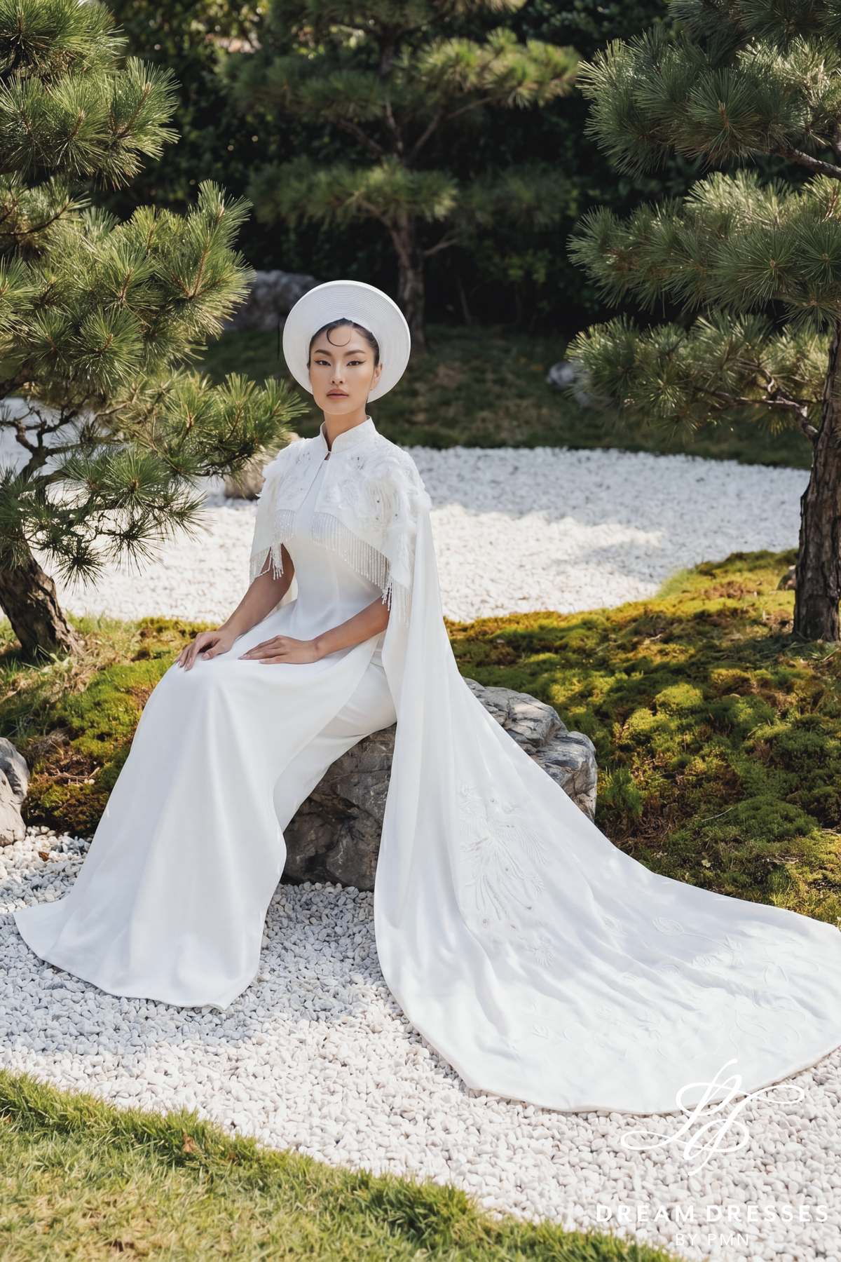 Ao Dai Bridal Cape (#TRUC)