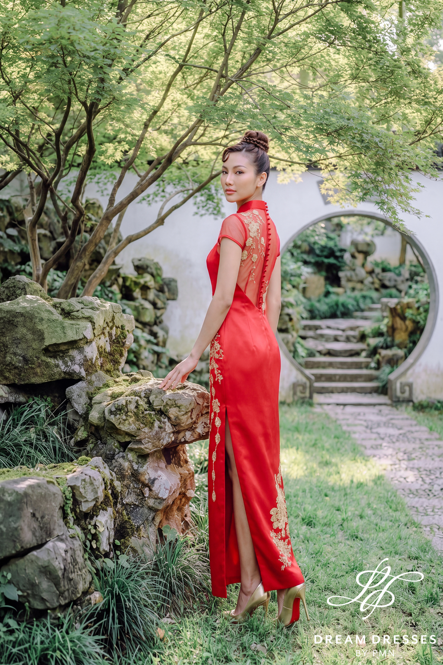 Red Chinese Qipao Wedding Dress (#ZHENYU) - Dream Dresses by P.M.N.