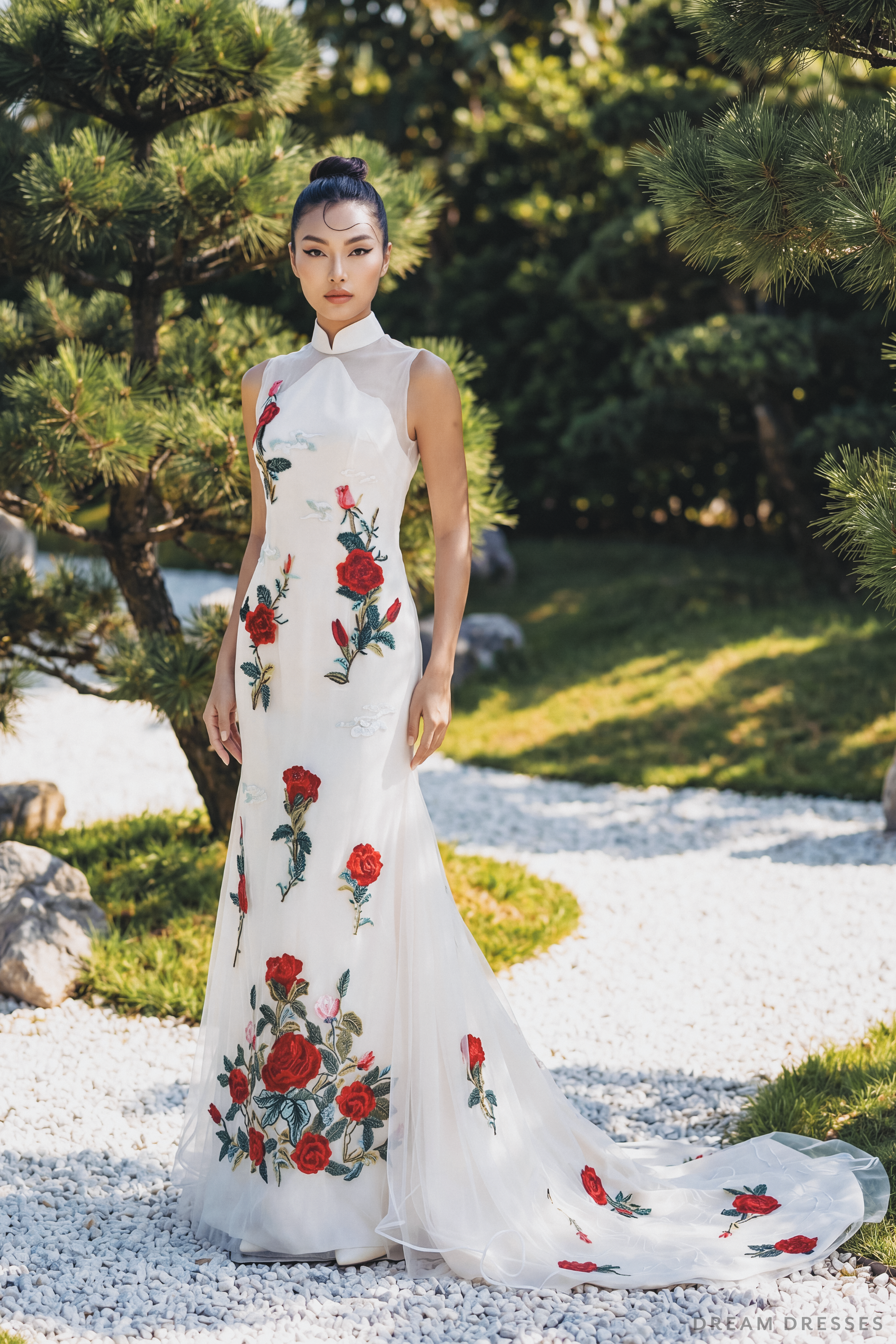 White Bridal Cheongsam | Modern Cheongsam Bridal Dress (#ROSIA) - Dream Dresses by P.M.N.