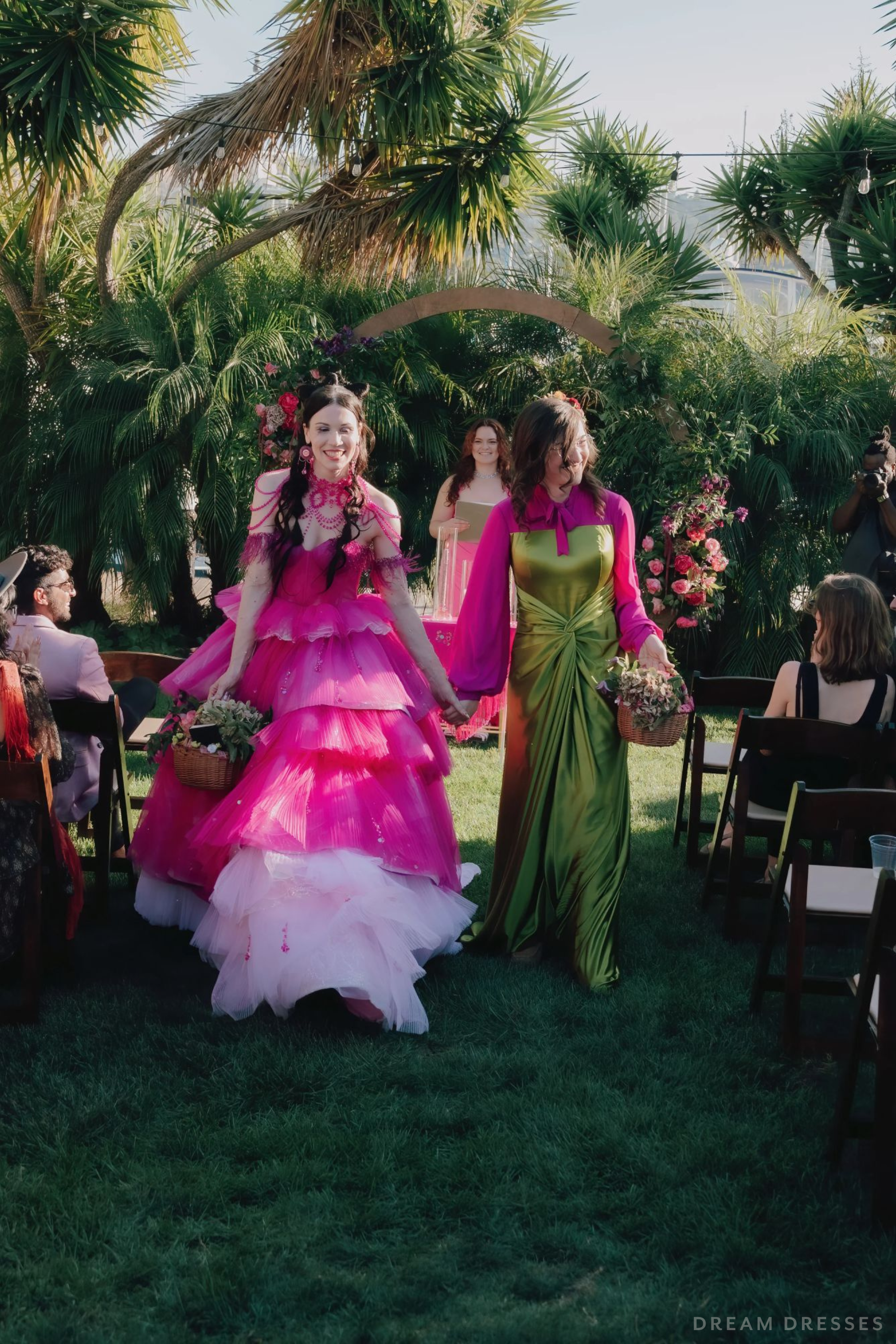 Pink Wedding Dress Ball Gown with Removable Skirt - Maggie Pink Wedding Dress Ball Gown with Removable Skirt - Maggie