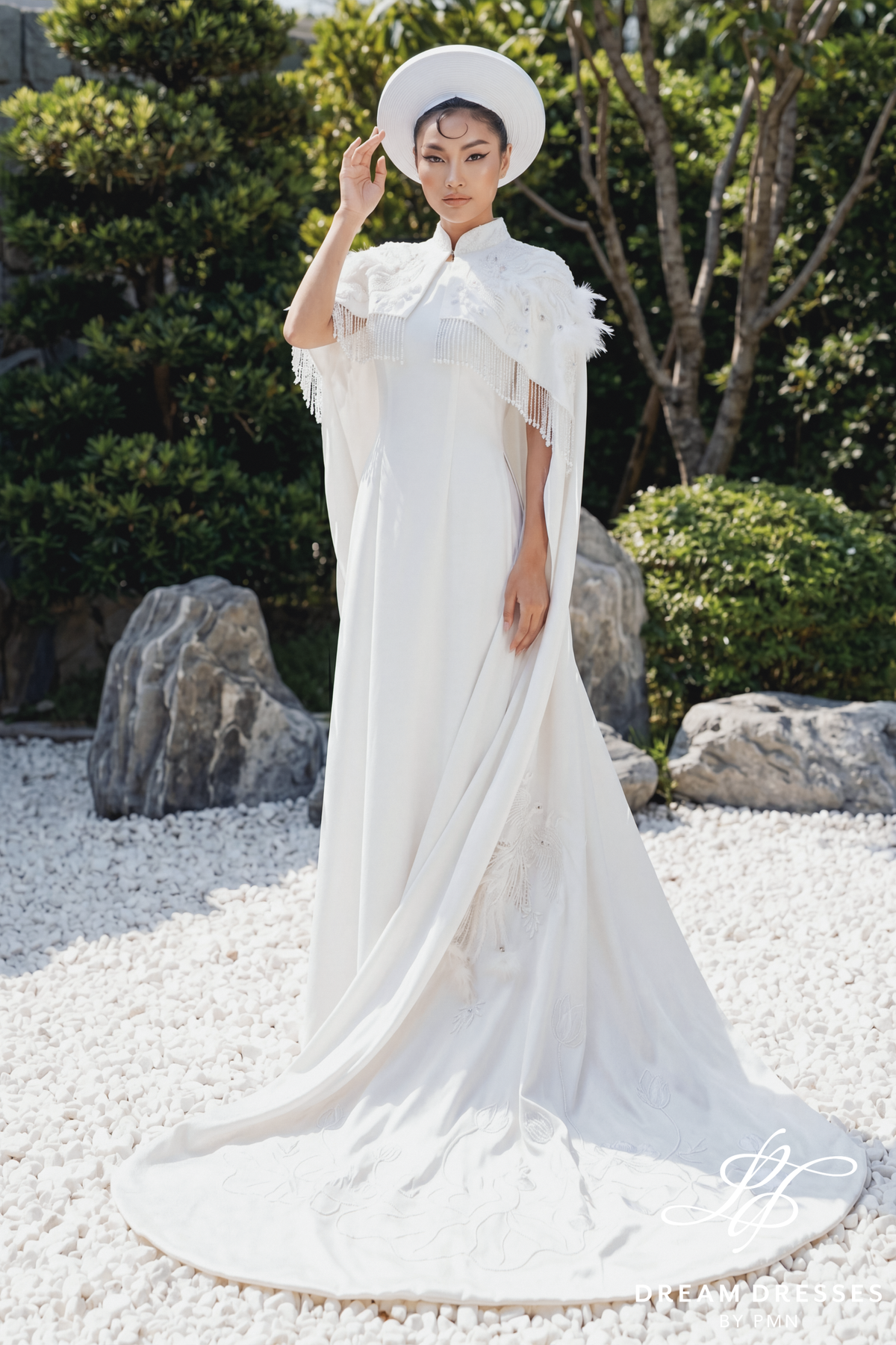 Ao Dai Bridal Cape (#TRUC)