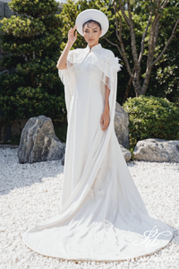 Ao Dai Bridal Cape (#TRUC)