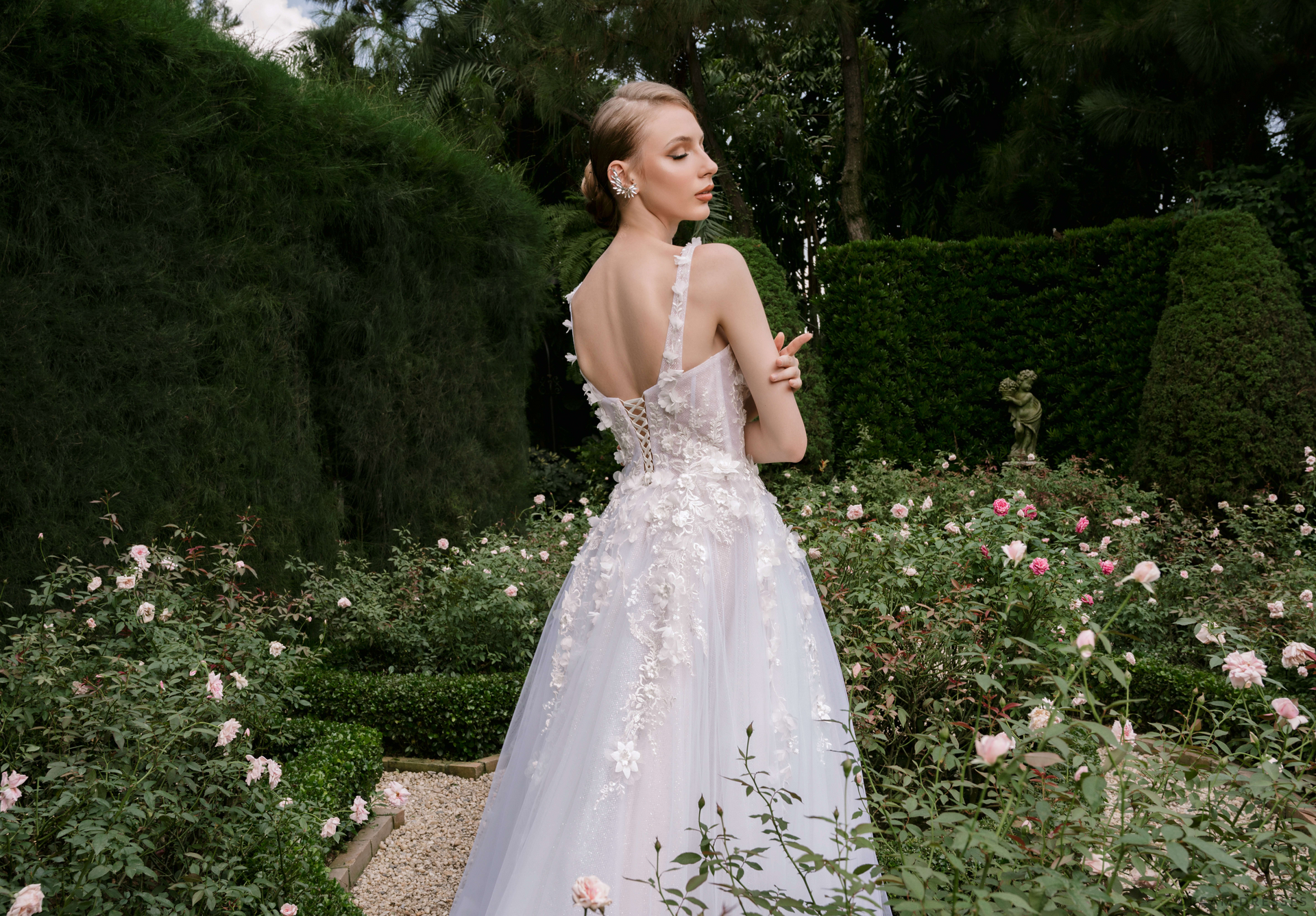 Ball Grown Wedding Dress with 3D Couture Lace (#HELENE) - Dream Dresses by P.M.N.