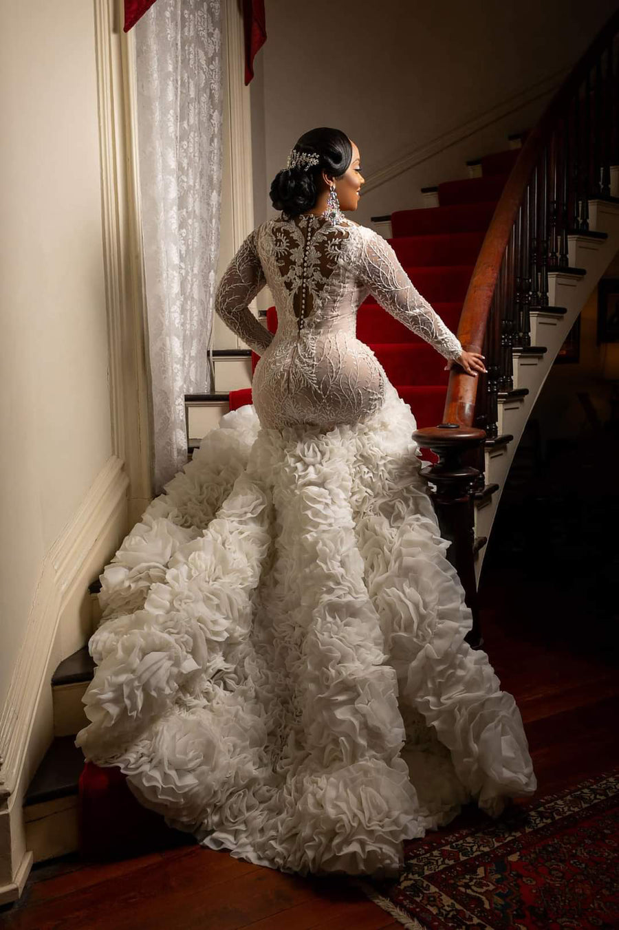 Mermaid Wedding Dress with Big Detachable Ruffle Bottom (#NADEEN) - Dream Dresses by P.M.N.