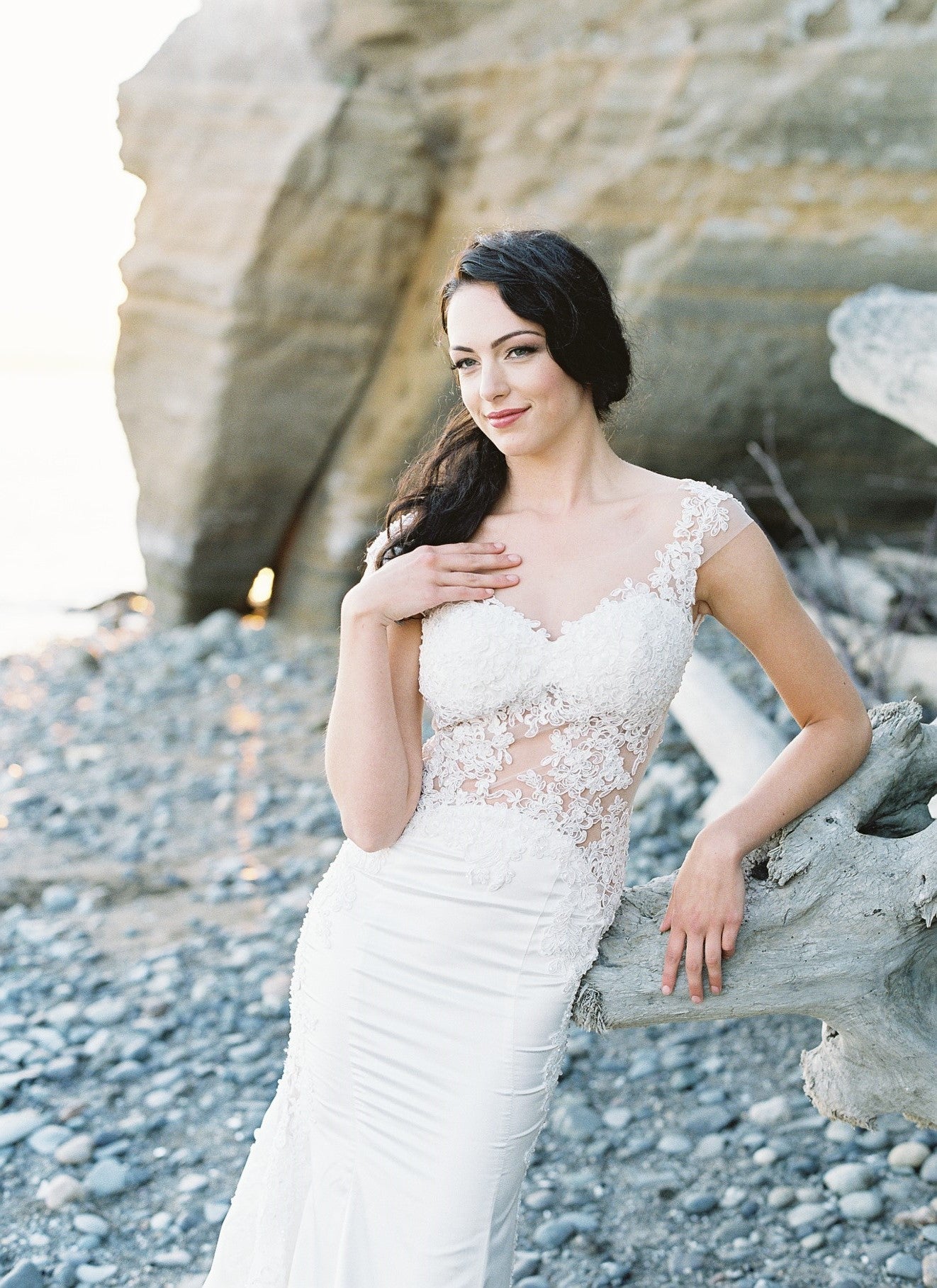 Sheath Lace Wedding Dress (Style #SS16314) - Dream Dresses by P.M.N
 - 4