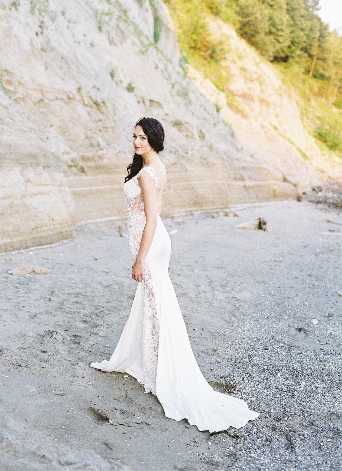 Sheath Lace Wedding Dress (Style #SS16314) - Dream Dresses by P.M.N
 - 6